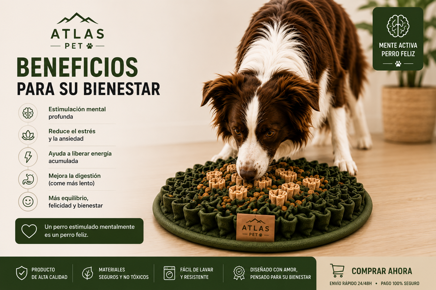 Atlas™ | Alfombra Olfativa Premium para Perros